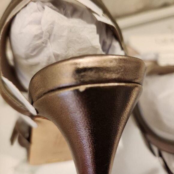 Ralph Lauren Leather " Kerri" Gold Sheep Nappa Heeled Sandals. NIB. Size various - Picture 12 of 12
